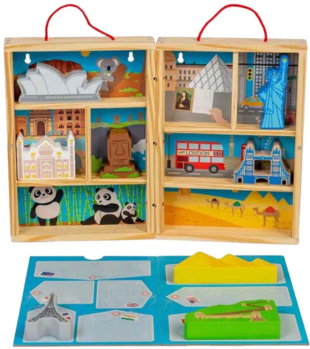 BIGJIGS Houten Reis Speelset - 10 Stuks - Poppenhuispop