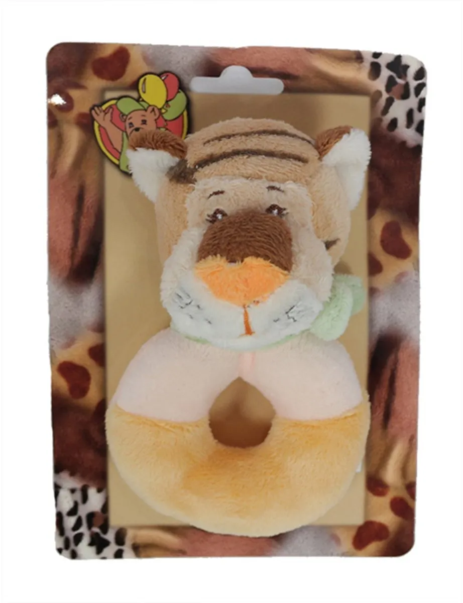 PIA Soft Toys Tijgerhoofd Ratel Babypluche 12cm