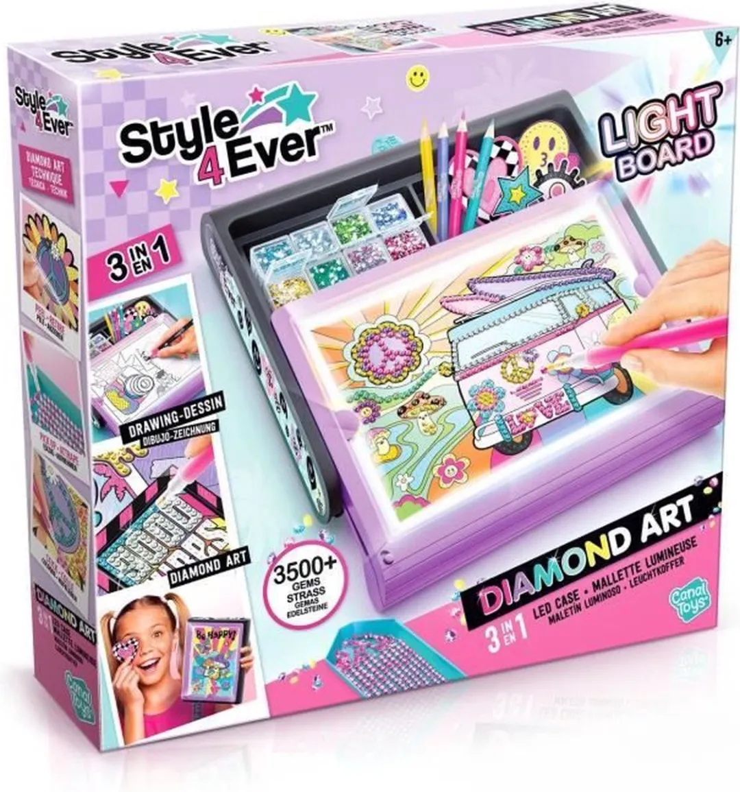 Canal Toys Style For Ever Diamant'Art Verlichte Kast - MULTICOULEUR