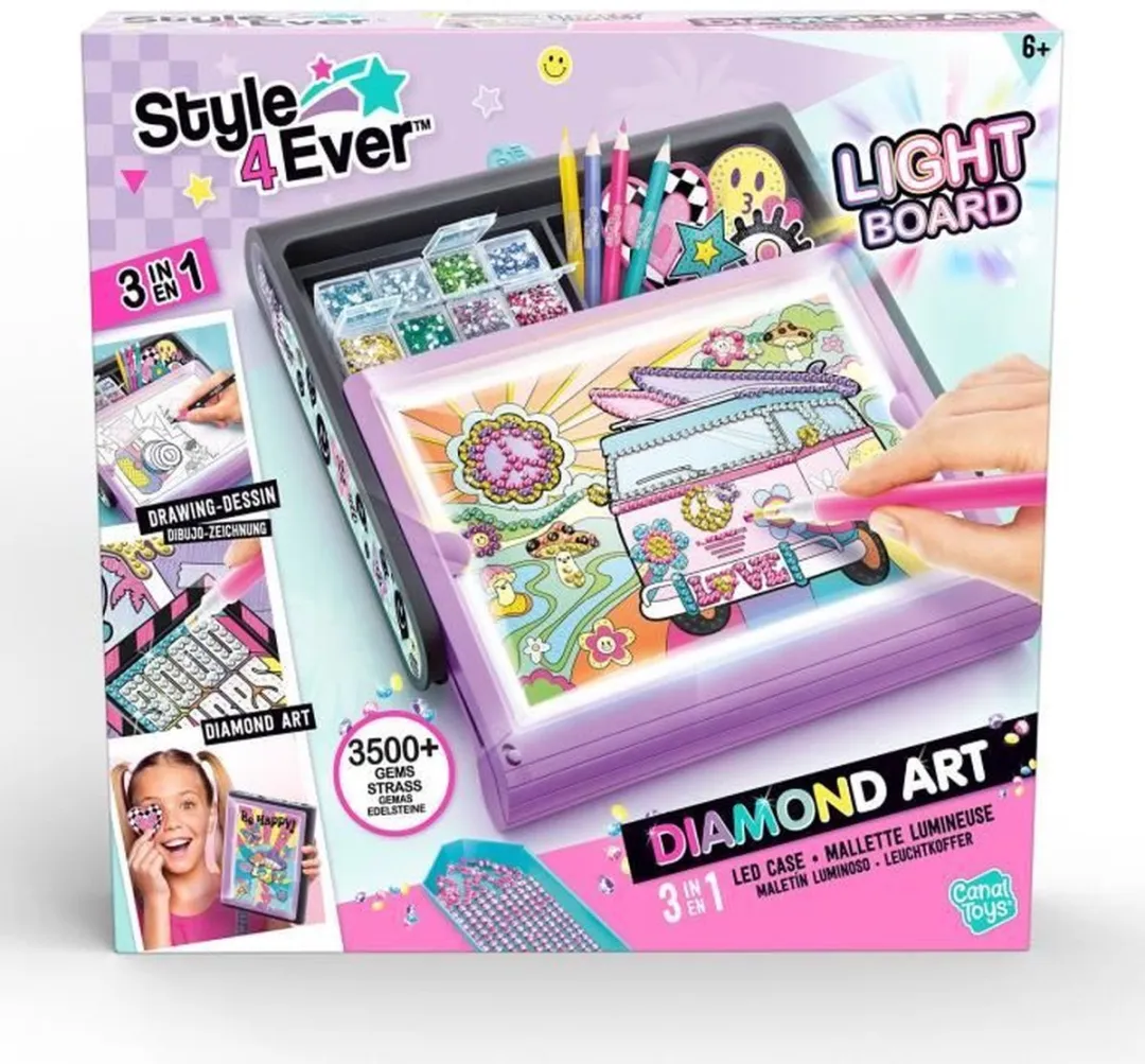 Canal Toys Style For Ever Diamant'Art Verlichte Kast - MULTICOULEUR
