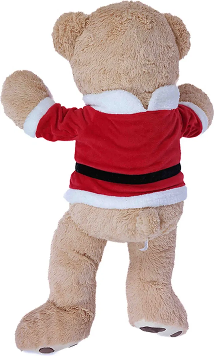 PIA Soft Toys Beer Knuffel - Lichtbeige met jas - 100 cm