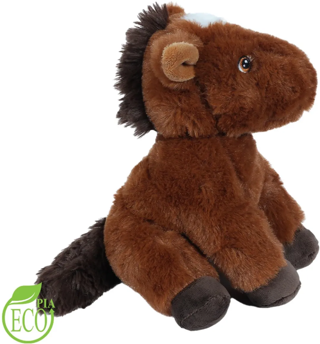 PIA Soft Toys Pluche Eco Knuffel Paard Zittend 20cm