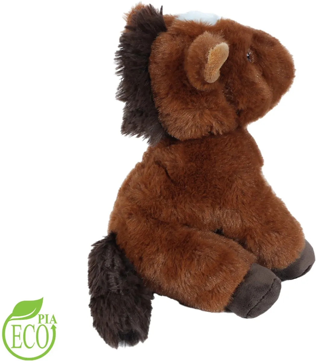 PIA Soft Toys Pluche Eco Knuffel Paard Zittend 20cm