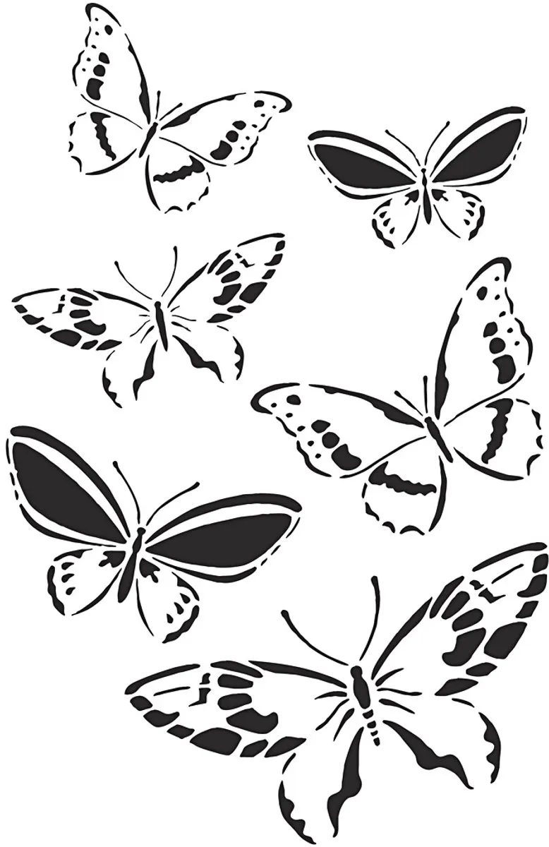 Viva Decor Vlinders Sjabloon A4 - 210x297mm