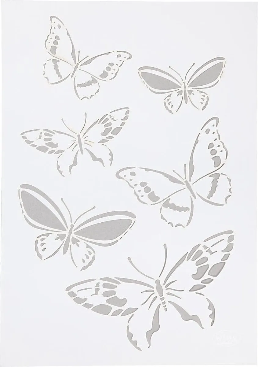 Viva Decor Vlinders Sjabloon A4