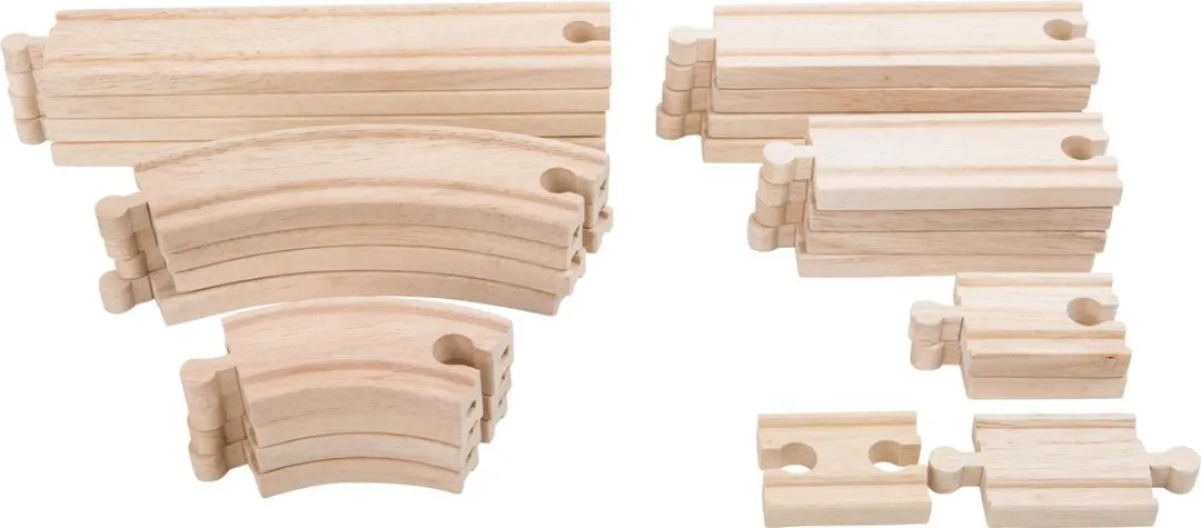Small Foot Treinbaanset 24 Stuks - Licht Bruin