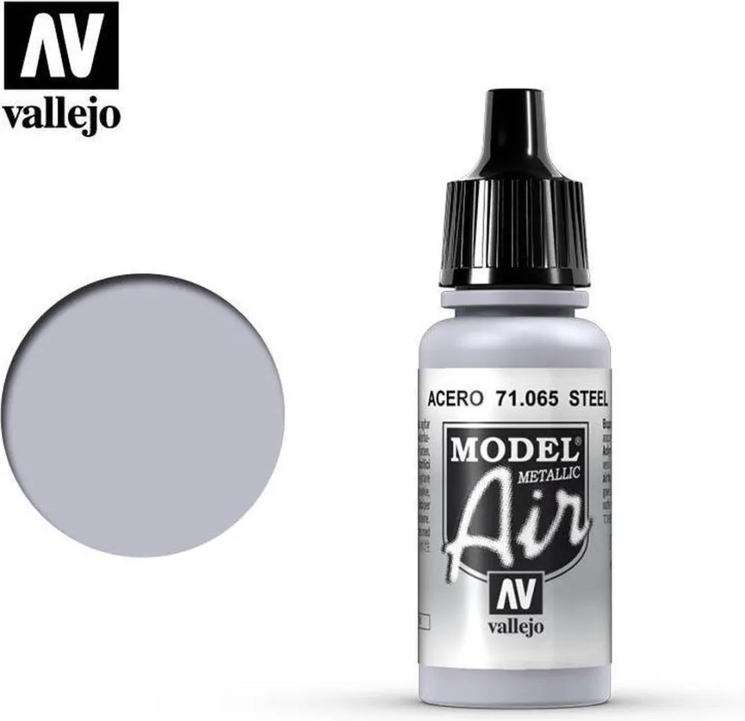 Vallejo Model Air Steel Acrylverf 17ml