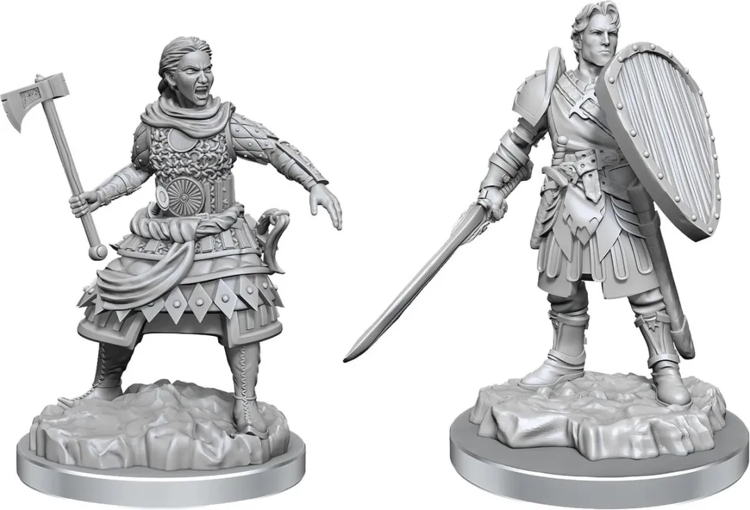 Wizkids D&D Nolzur's Marvelous Miniatures Human Fighters