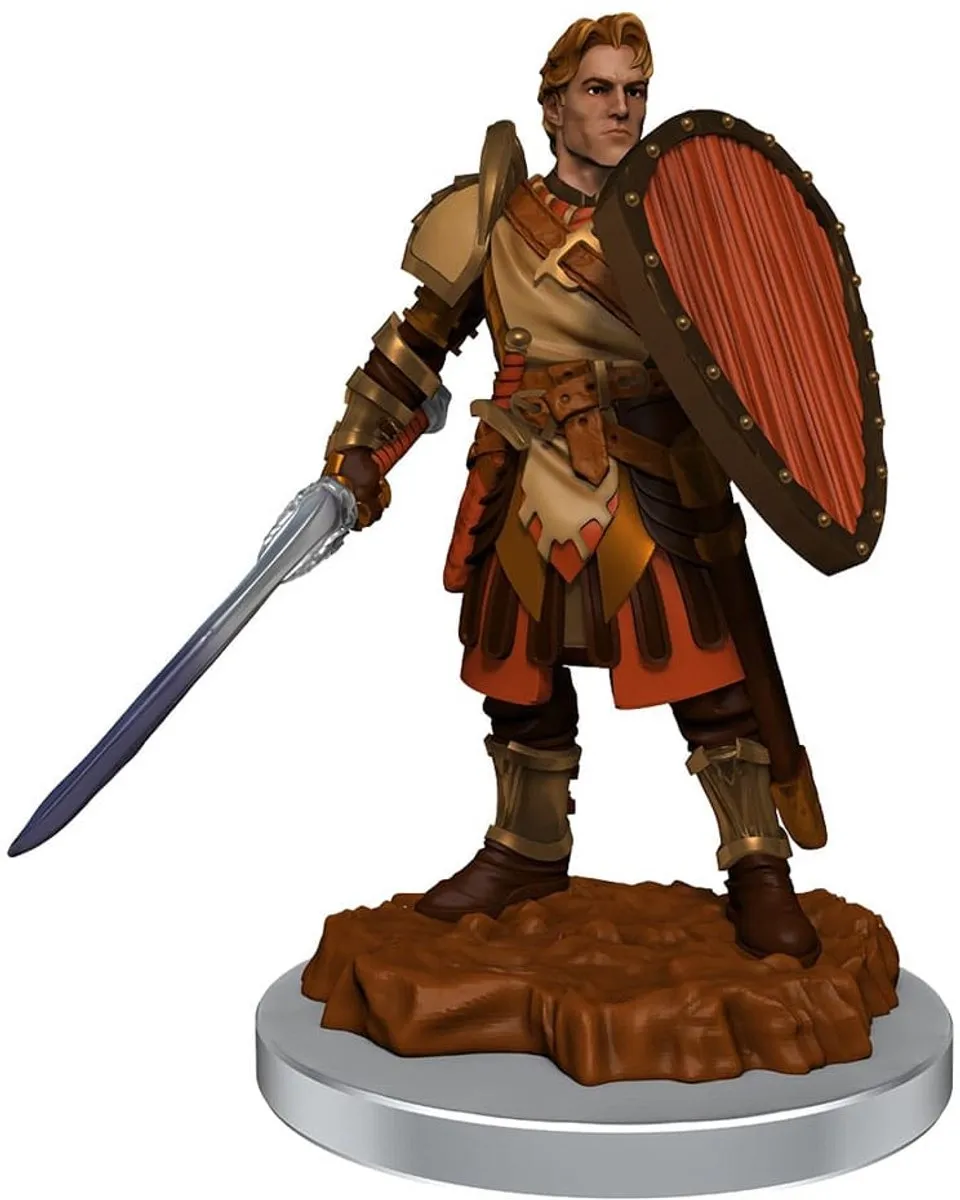 Wizkids D&D Nolzur's Marvelous Miniatures Human Fighters - 2 Stuks - Grijs