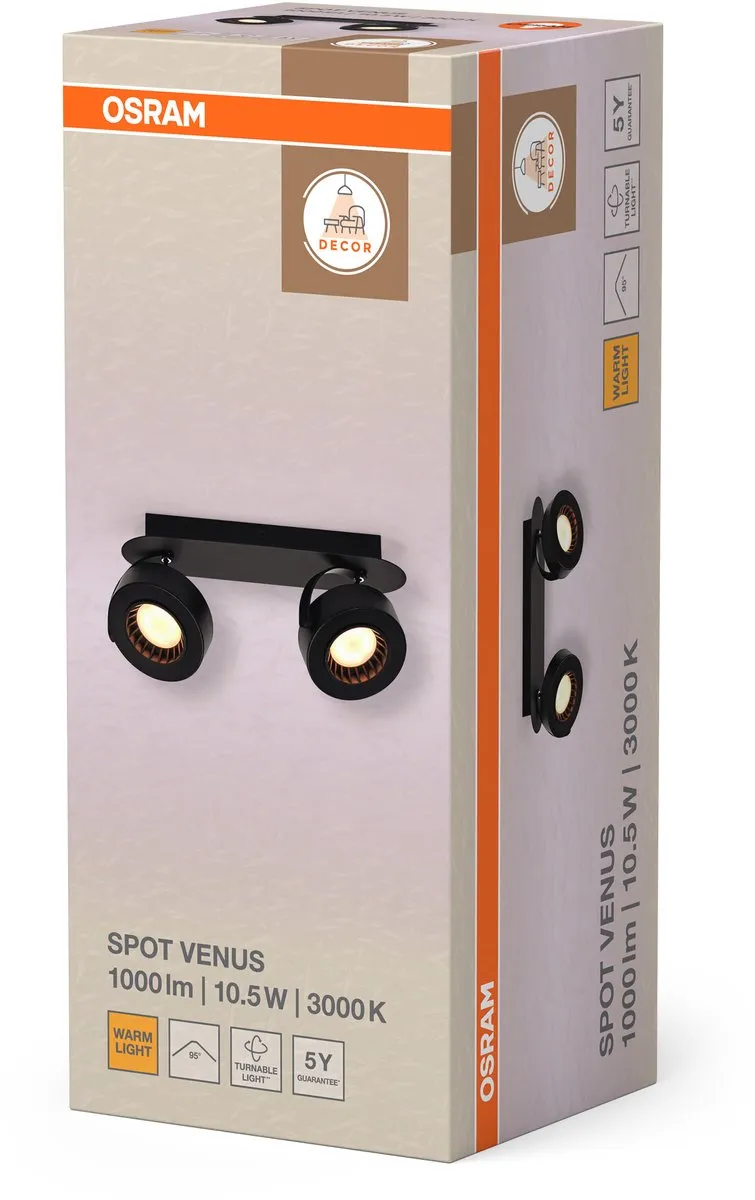 Osram Decor Spot Venus 10,5W - Zwart - afbeelding 6 van 6
