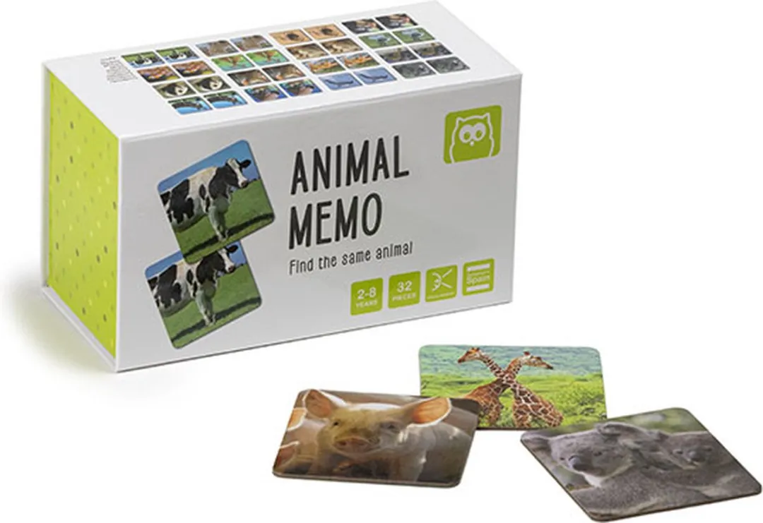 Eurekakids Animal Memo Dierenkaartspel - 2 Spelers