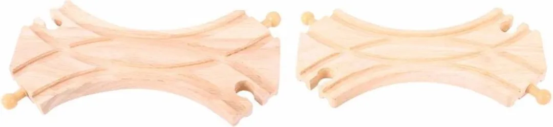 BIGJIGS Rails BJT174 Dubbelzijdige Splitsing - 2 Stuks - Multi