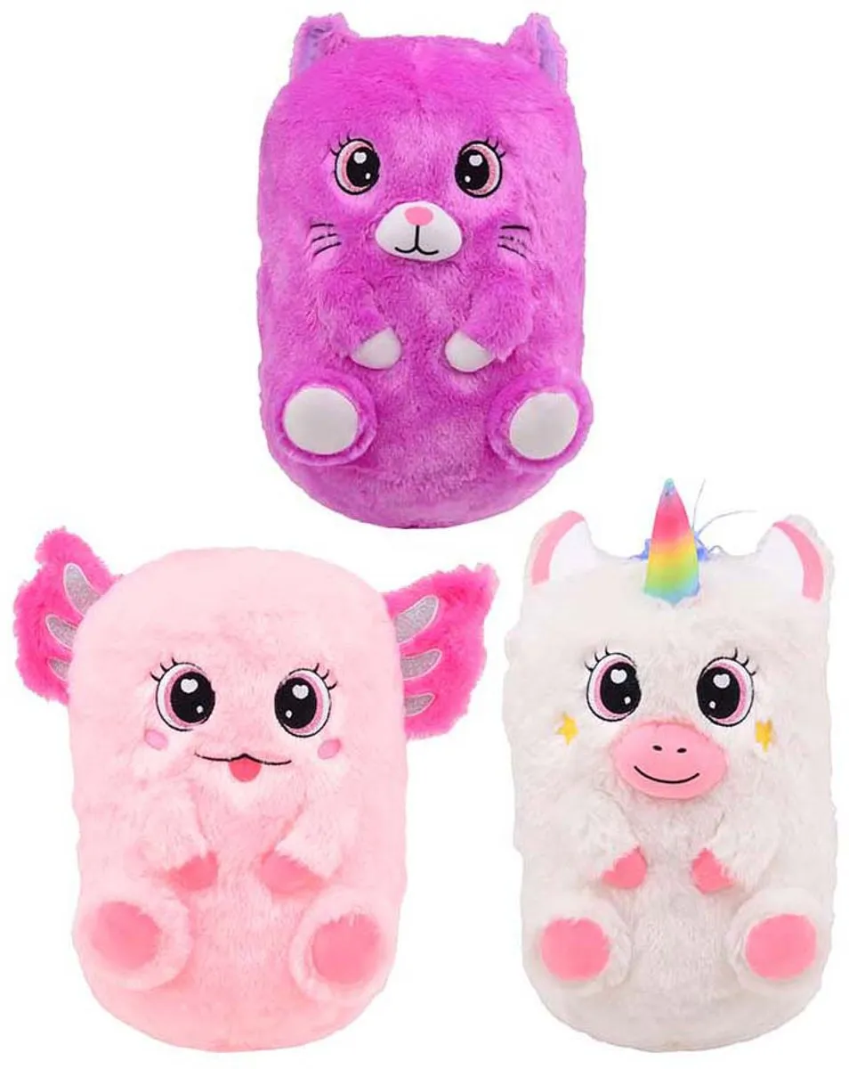 Johntoy Opblaasbare Pluche Knuffelcutie 30cm - Multicolor