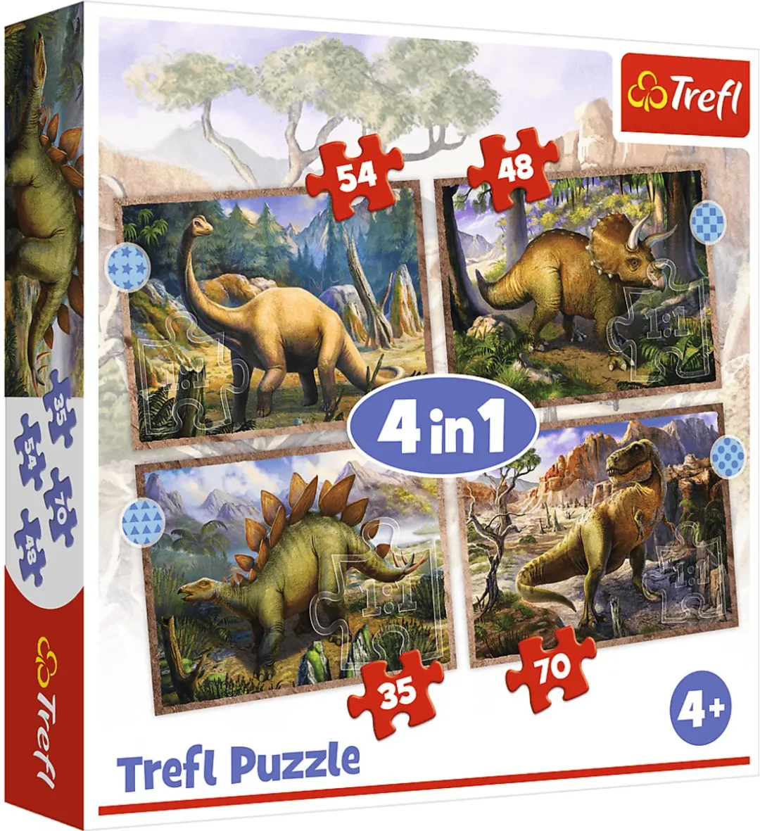 Trefl 4in1 Interesting Dinosaurs Puzzel
