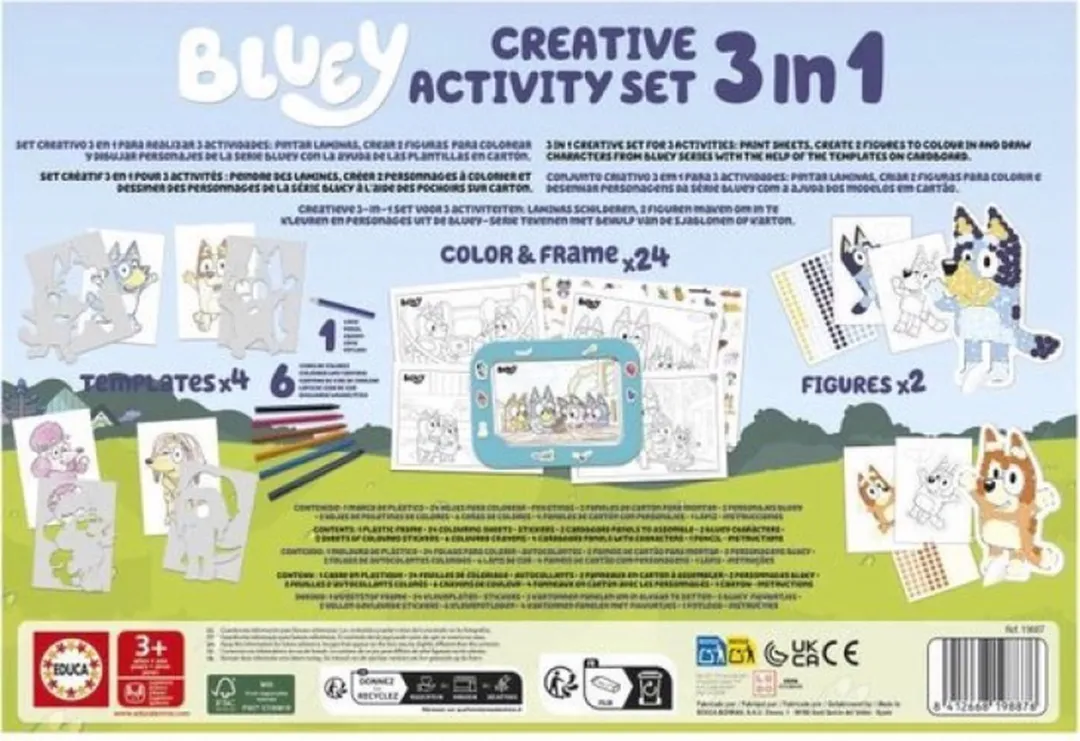 Educa Bluey Creatieve Set 19887 - 24 Stuks - Diverse kleuren