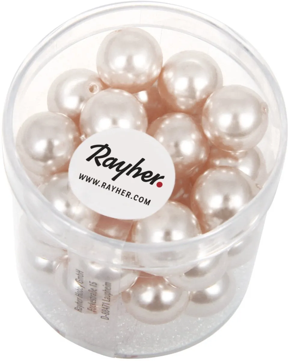 Rayher Glaskralen Roze Parelmoer 140 Stuks 10mm