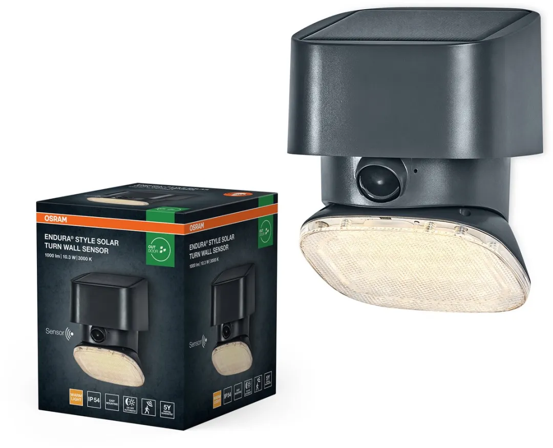 Osram Endura Style Solar Wandlamp Turn 10,3W - 890lm - PIR-sensor