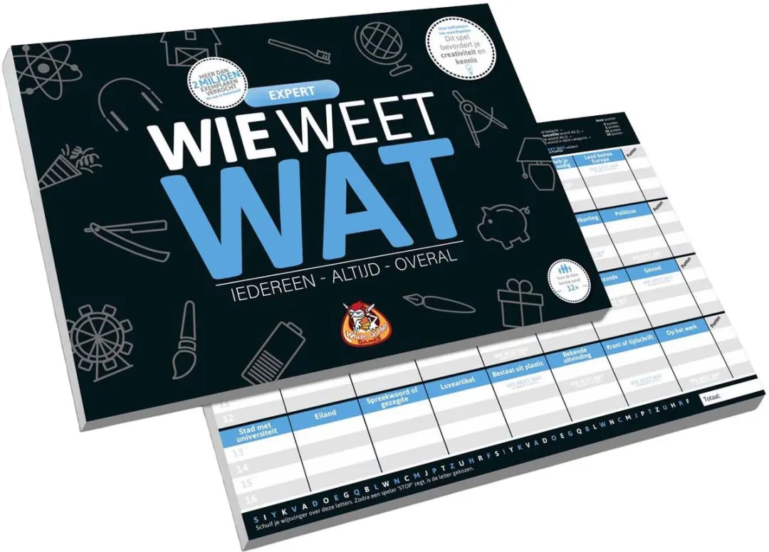 White Goblin Games Wie Weet Wat Expert Partyspel - 2-10 Spelers - Multicolor