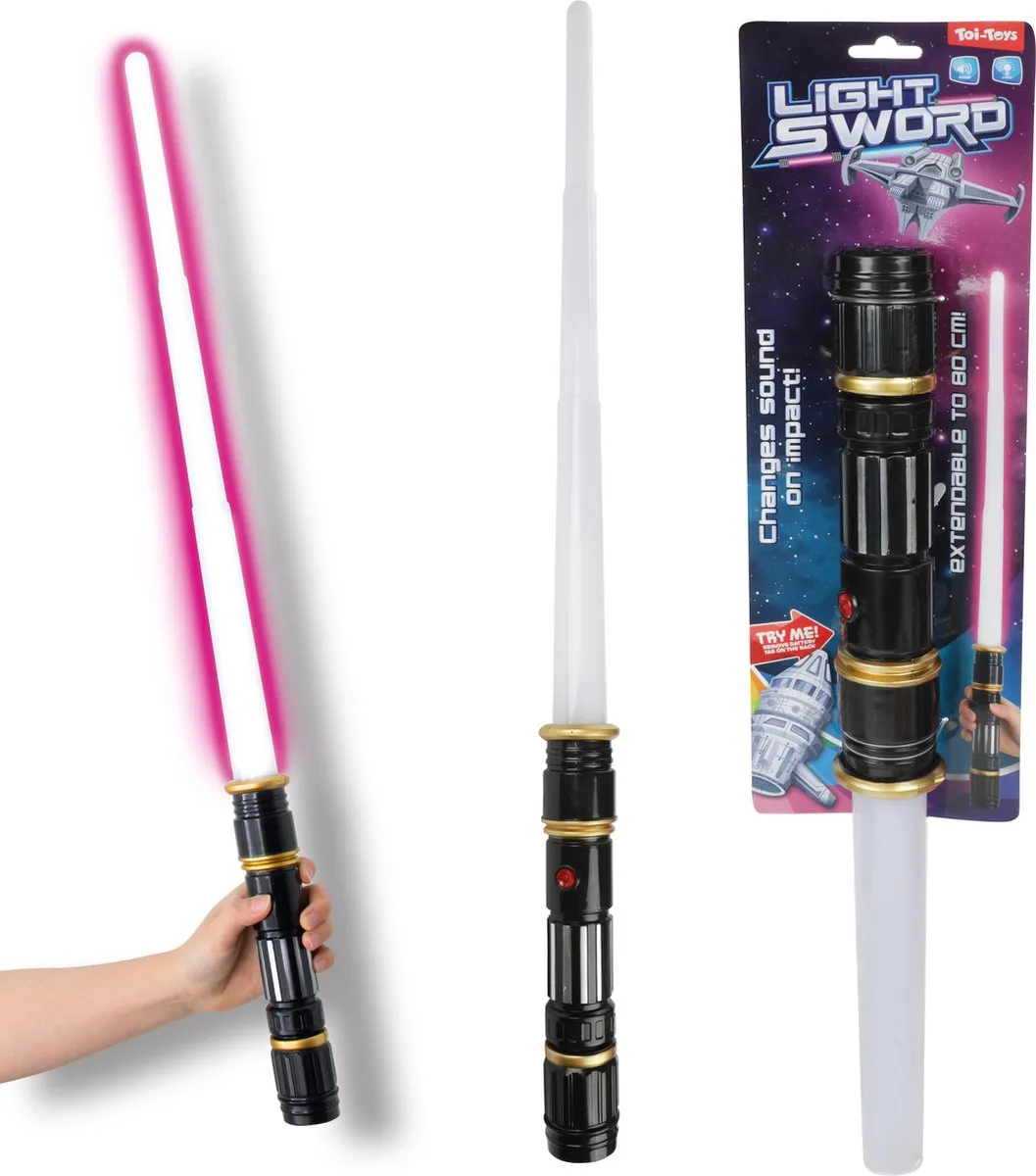 Toi-Toys Lichtzwaard Force Licht & Geluid - M - Roze