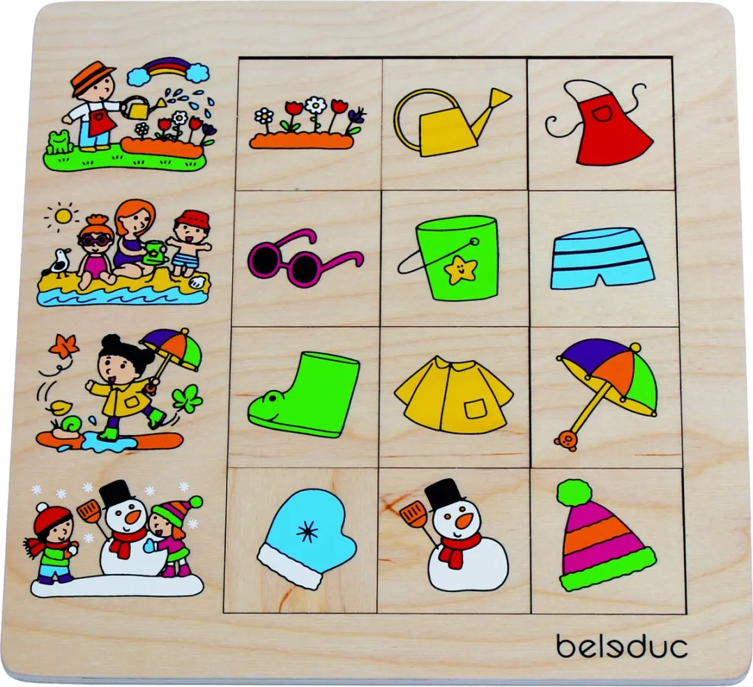 Beleduc Seizoenen Puzzel 12 Stuks
