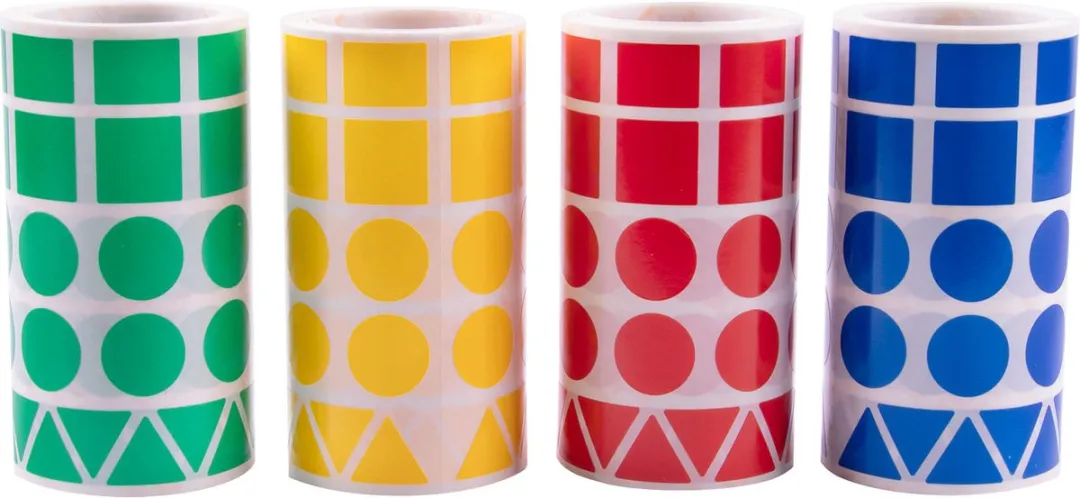 Apli Kids Gekleurde Stickers 3 Vormen 20mm - 8260 Stuks
