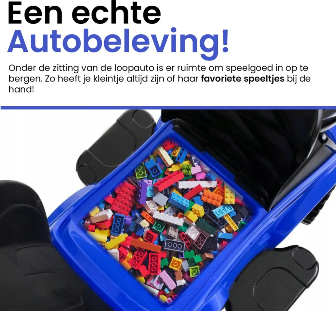 Lean Toys 3-in-1 Sportauto Loopauto 2852 - Blauw - afbeelding 6 van 6
