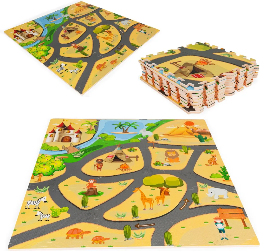 ECOTOYS Speelmat Safari 93,5x93,5cm - Foam