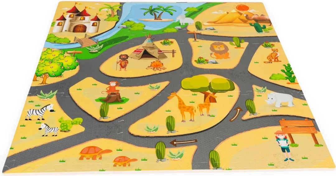 ECOTOYS Speelmat Safari 93,5x93,5cm