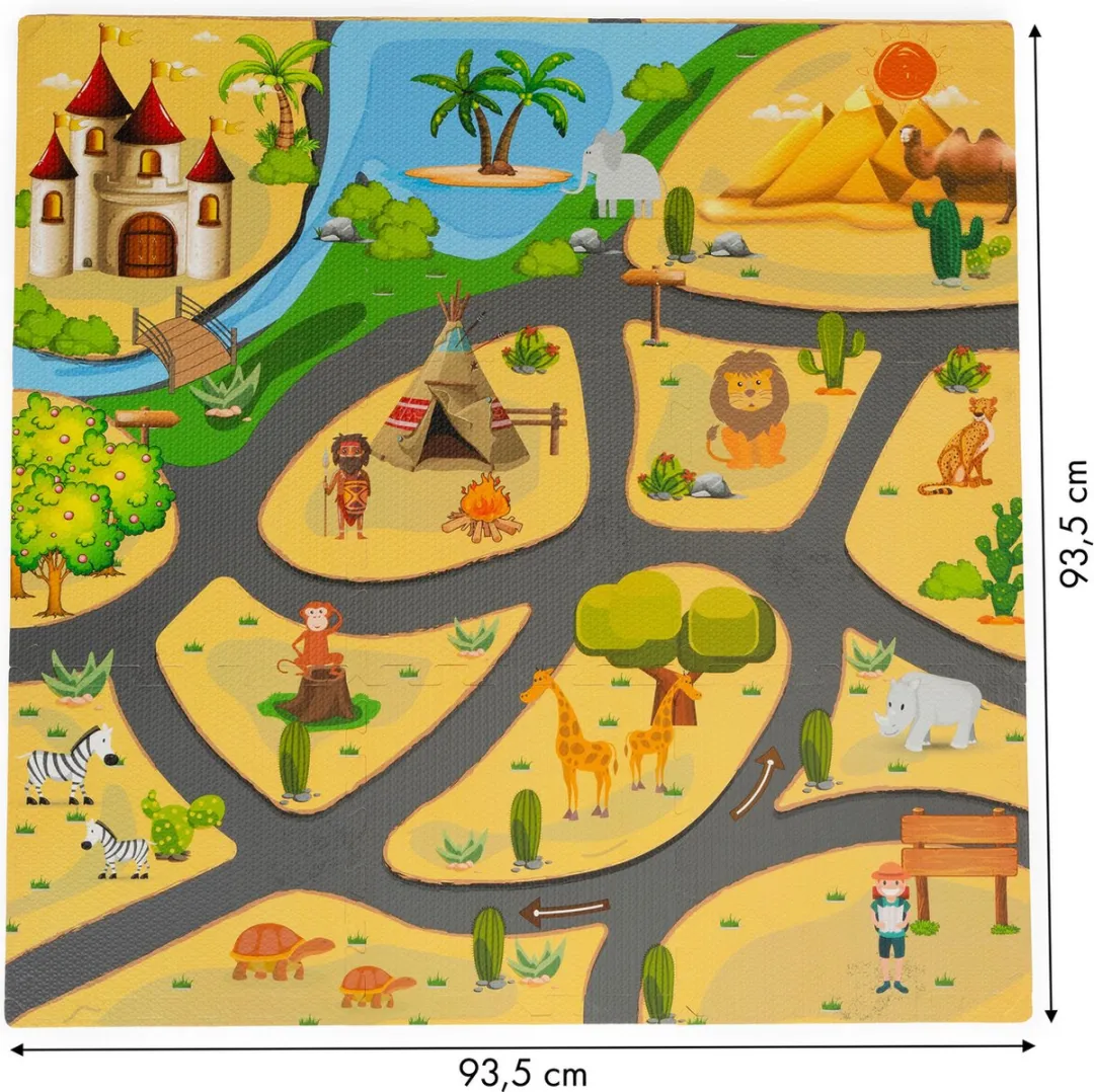 ECOTOYS Speelmat Safari 93,5x93,5cm - Foam