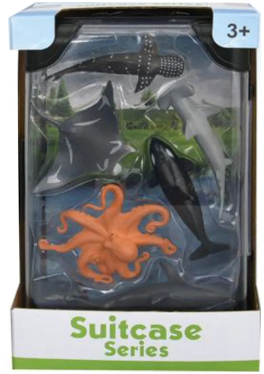 PIA Soft Toys Zeedieren Kofferspeelset