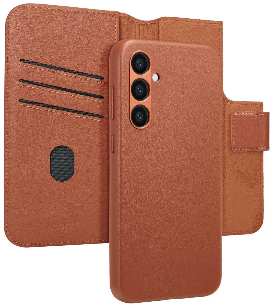 Accezz Hoesje Samsung Galaxy S24 Plus Leather Bookcase 2-in-1 - Bruin