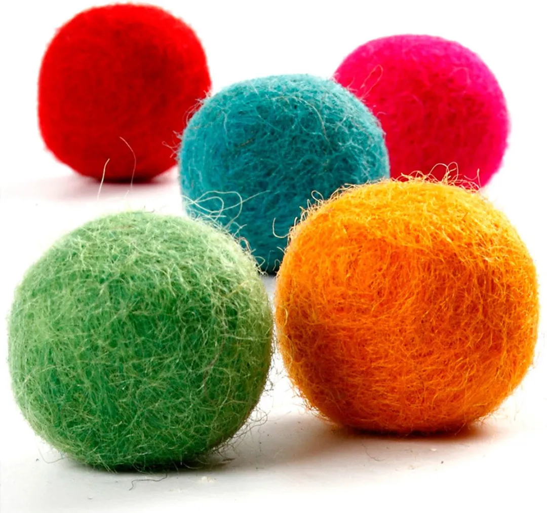 Creativ Company Wol Kralen 20mm Multicolor - 64 Stuks