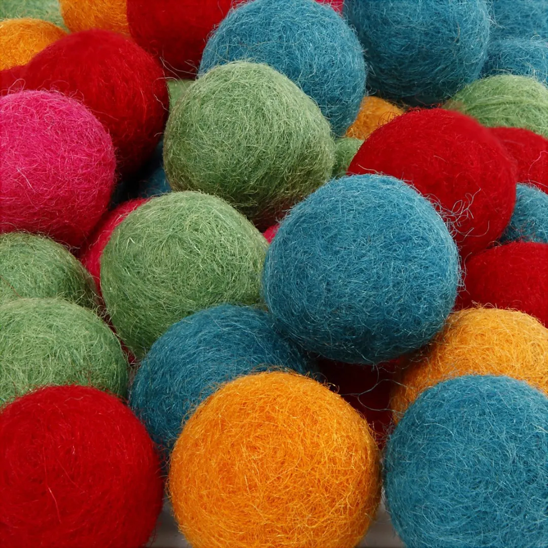 Creativ Company Wol Kralen 20mm Multicolor - 64 Stuks