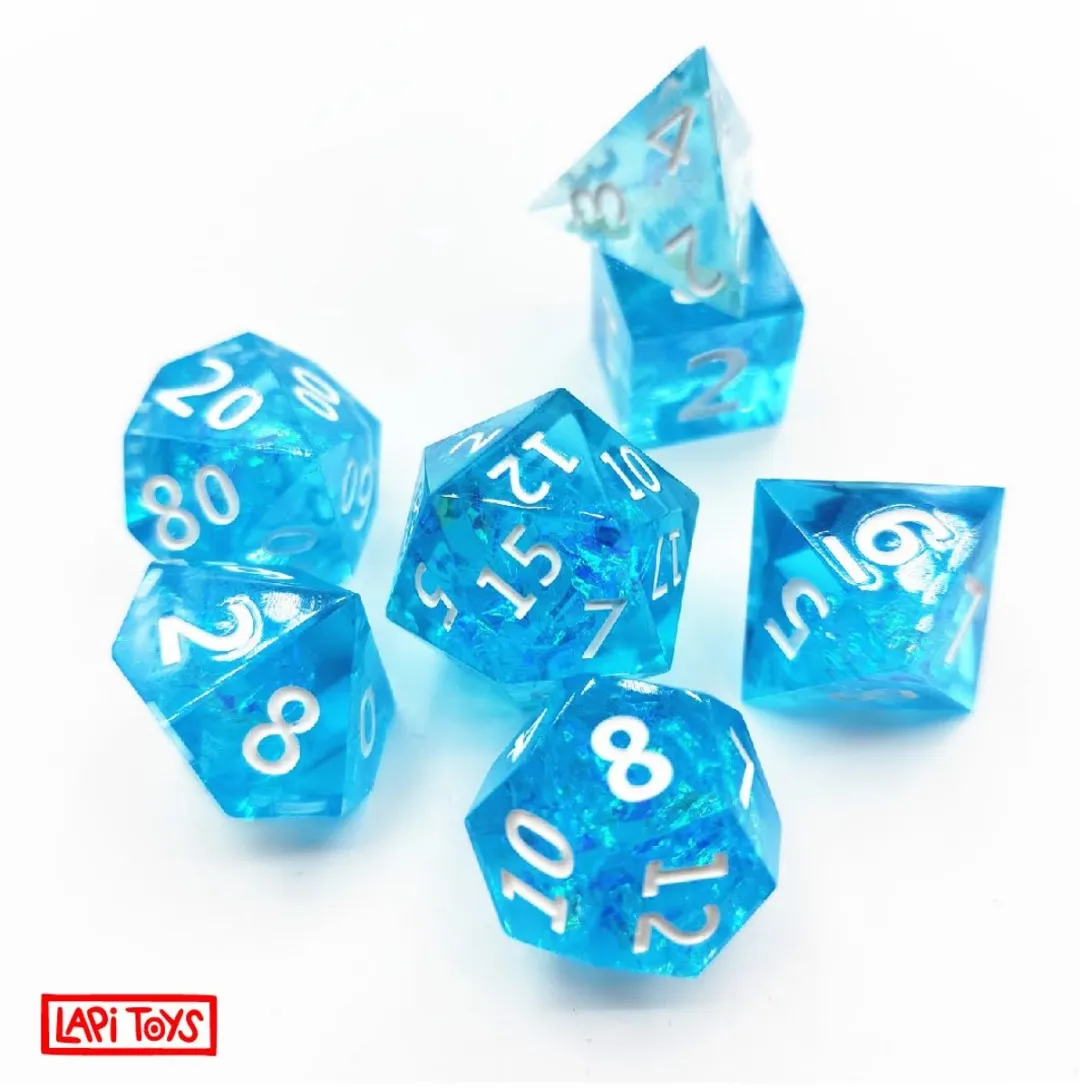 Lapi Toys Polydice Blauw D&D Dobbelsteen Set - 7 Stuks