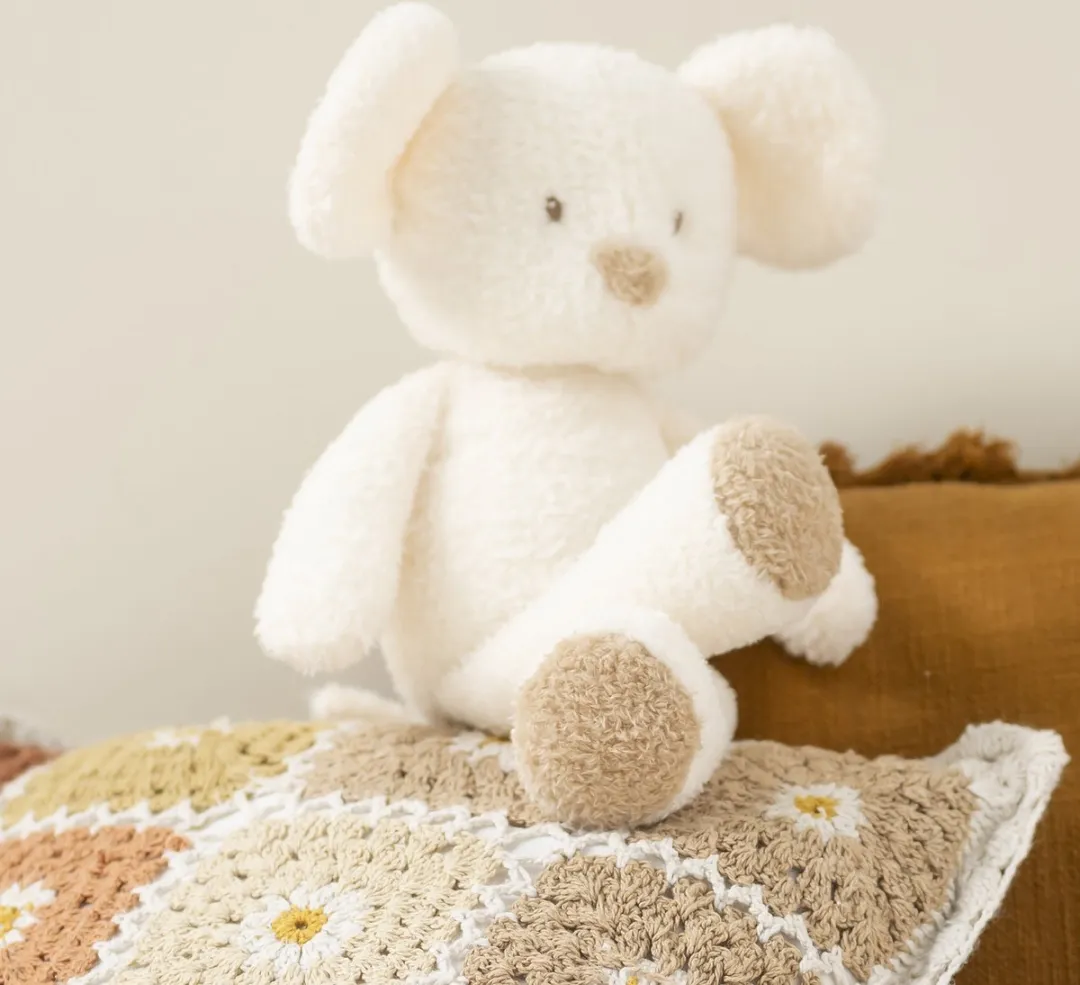 Nattou Teddy Knuffel Muis 34cm - Ecru