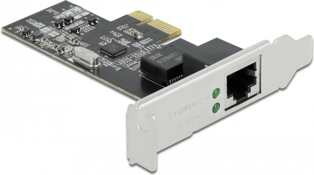 Delock PCIe 2.5Gbps RJ45 LAN Kaart RTL8125 - Zwart