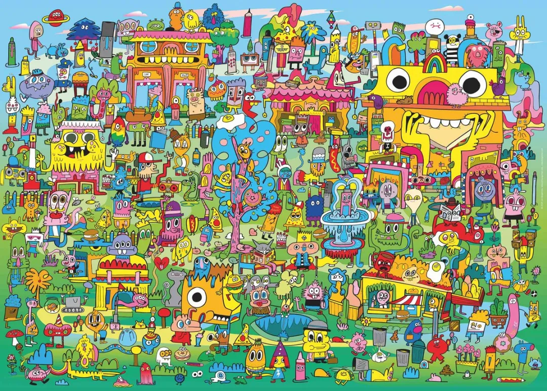 Heye Doodle Village Puzzel 1000 Stuks