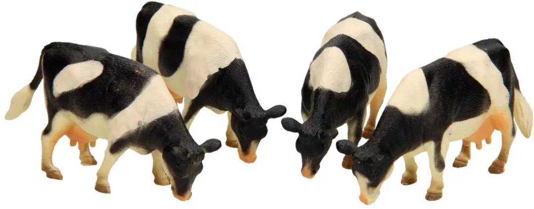 Kids Globe Koeien 1:32 - 12 Stuks - Zwart
