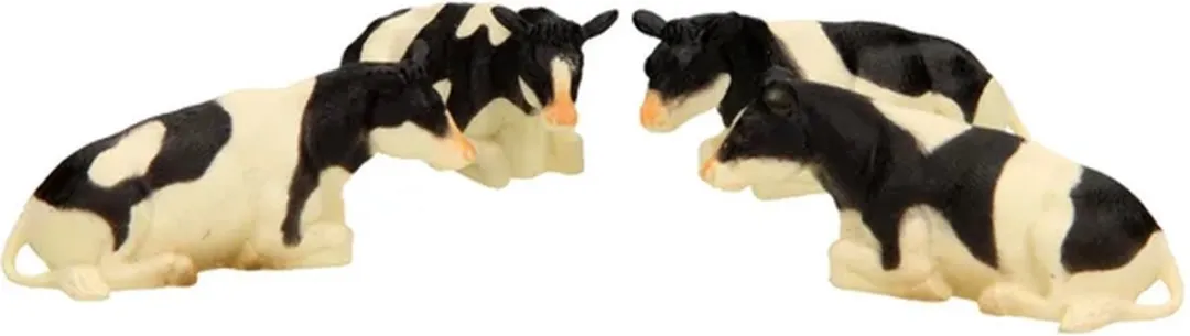 Kids Globe Koeien 1:32 - 12 Stuks - Zwart