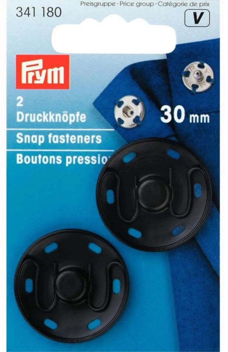 Prym Aannaaidrukknopen 30mm - Zwart