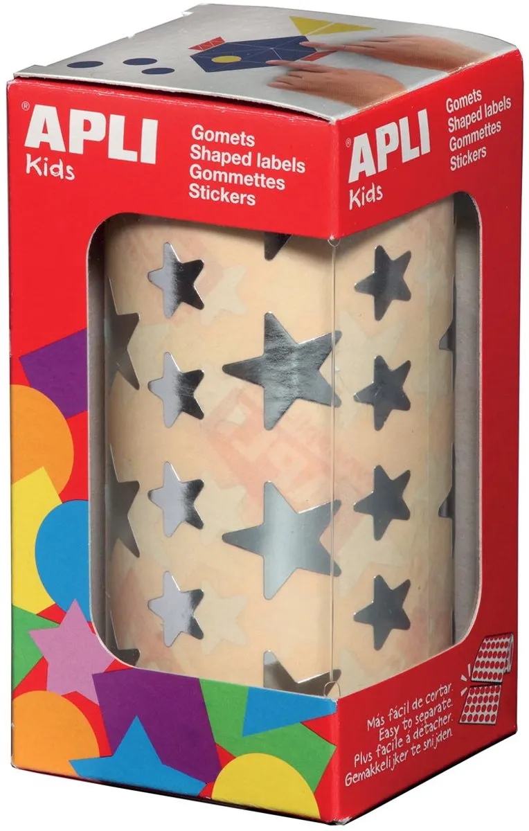 Apli Kids Sterrenstickers Rol Metallic Zilver