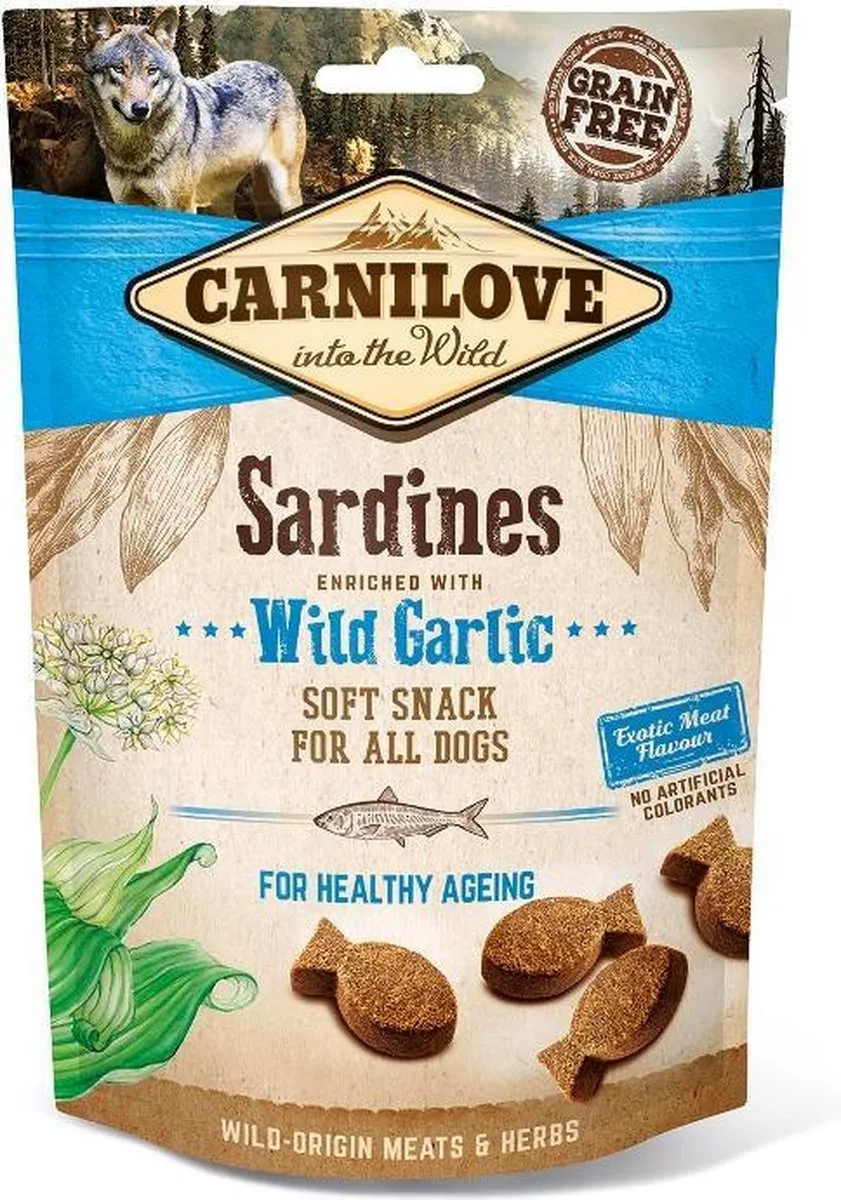 Carnilove Soft Snack Sardientjes met Knoflook