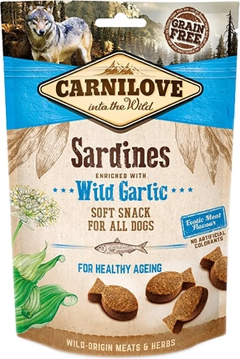 Carnilove Soft Snack Sardientjes met Knoflook