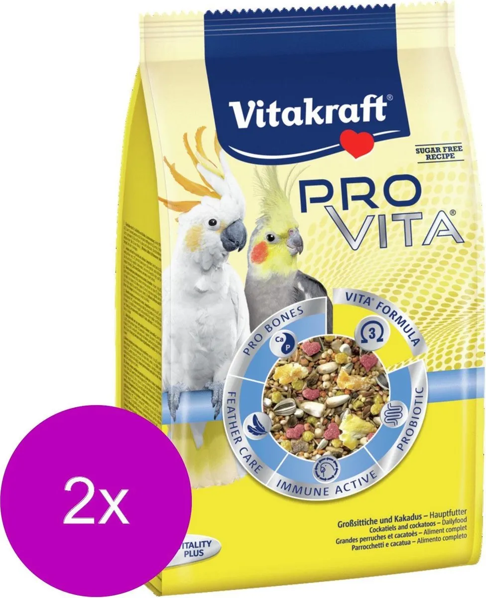 Vitakraft Pro Vita Valkparkiet Vogelvoer - 2x750g