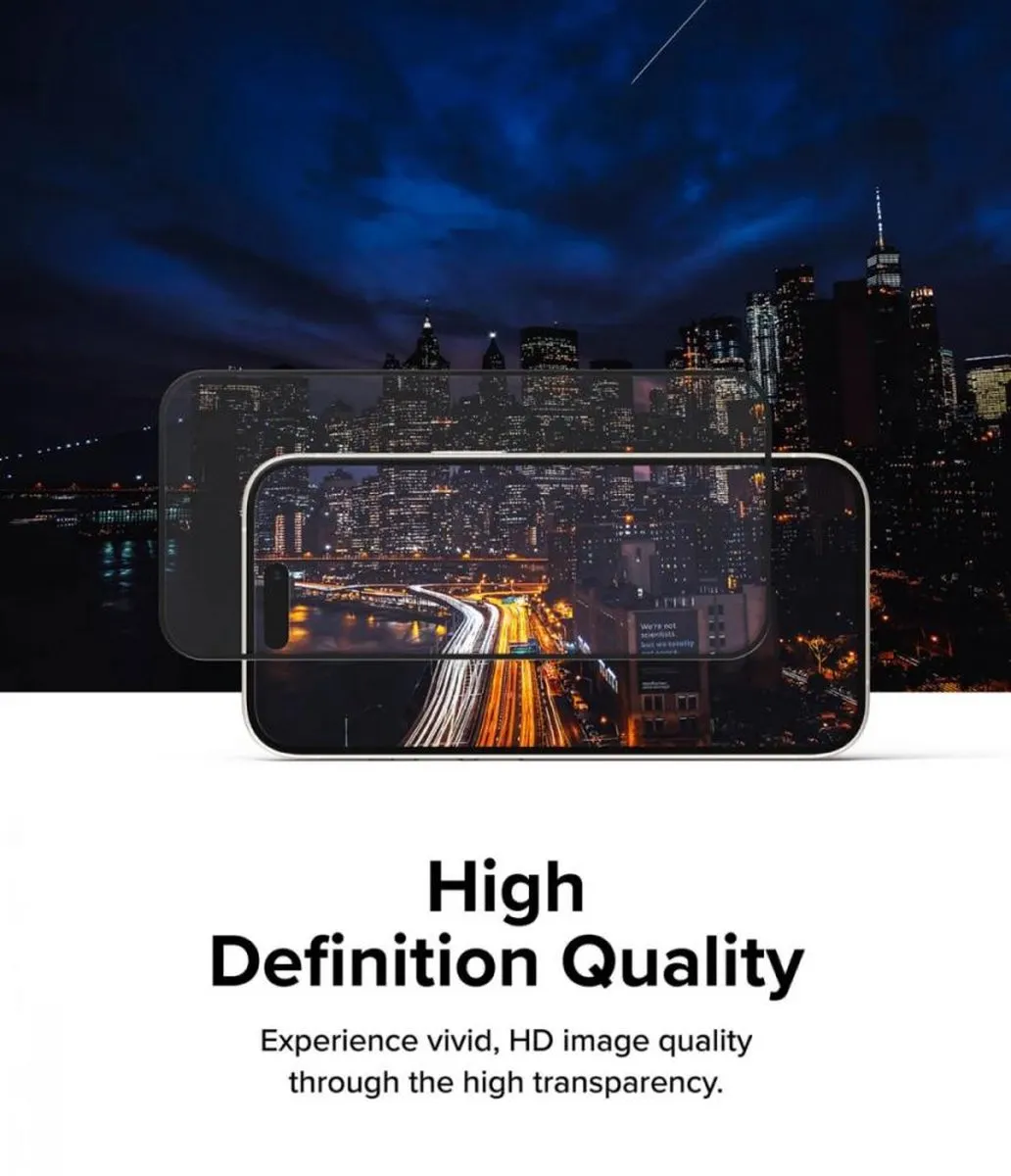 Ringke Screen Protector iPhone 15 Plus/16 Plus 9H Tempered Glass