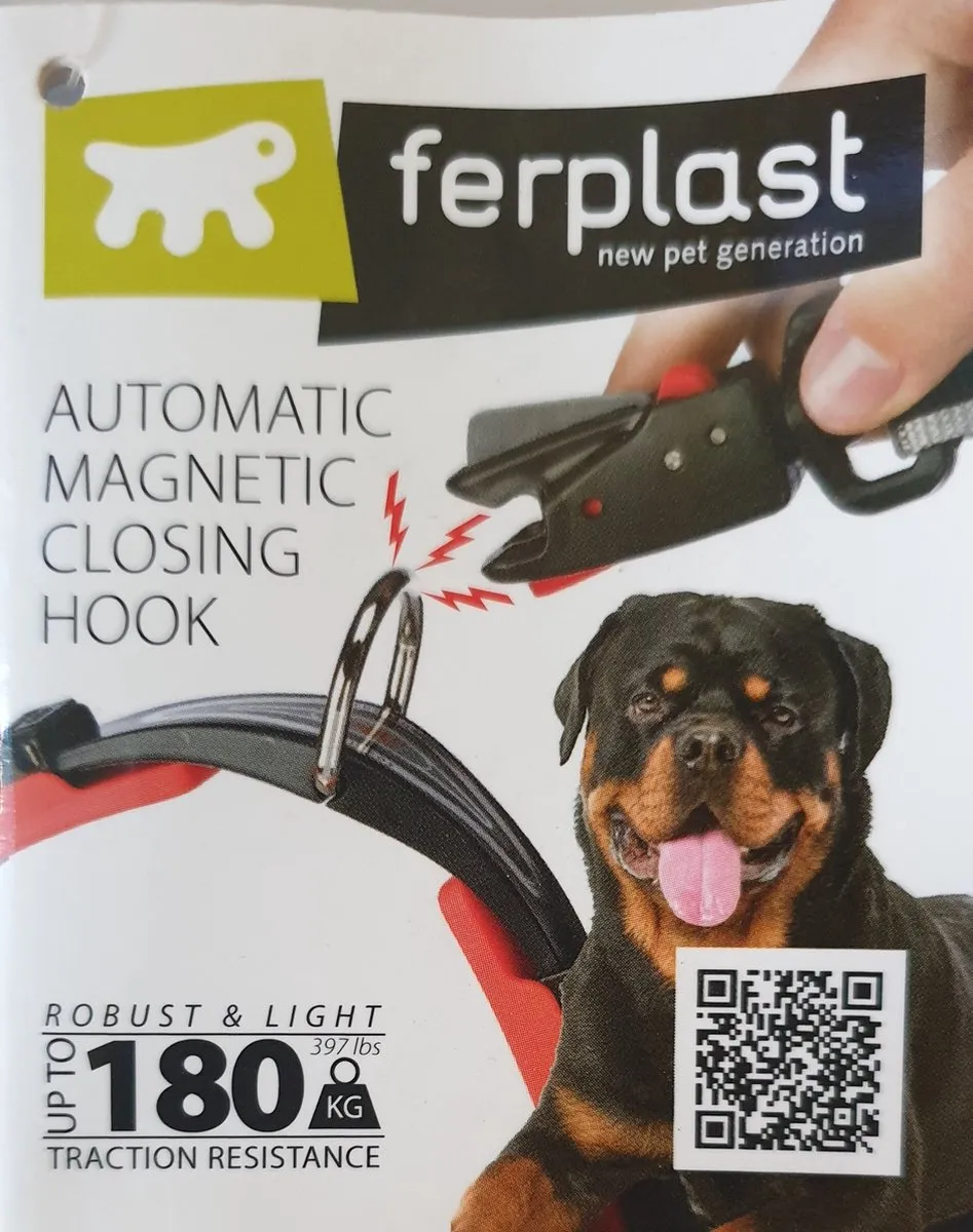 Ferplast Twist Matic Hondenlijn 200cm - Blauw/Oranje