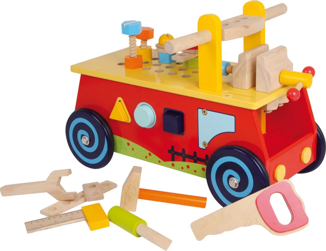 Small Foot Motoriekwagen Werkbank - Rood