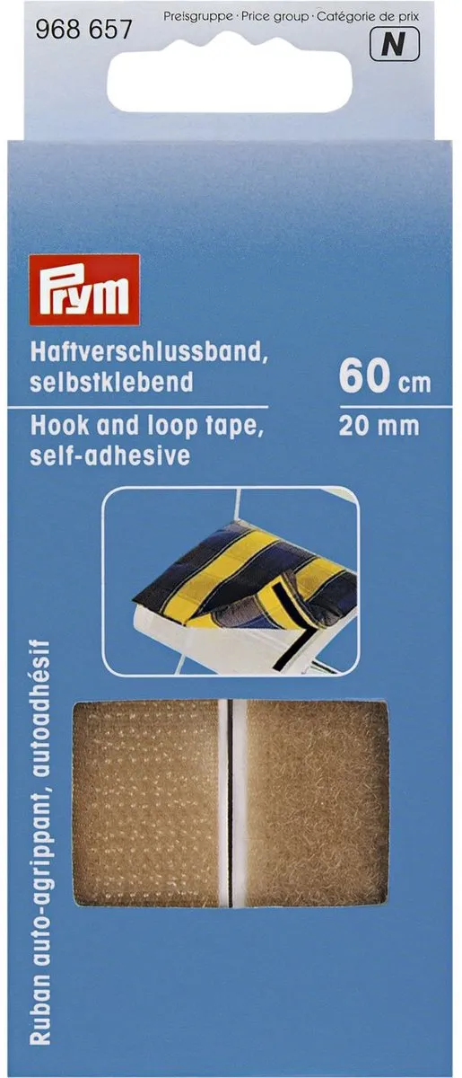 Prym Klittenbandsluiting 20mm Beige 60cm