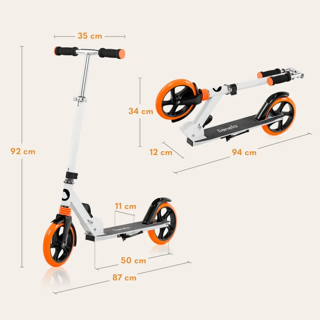 Lionelo Luca Step Opvouwbare Scooter 200mm Oranje/Wit
