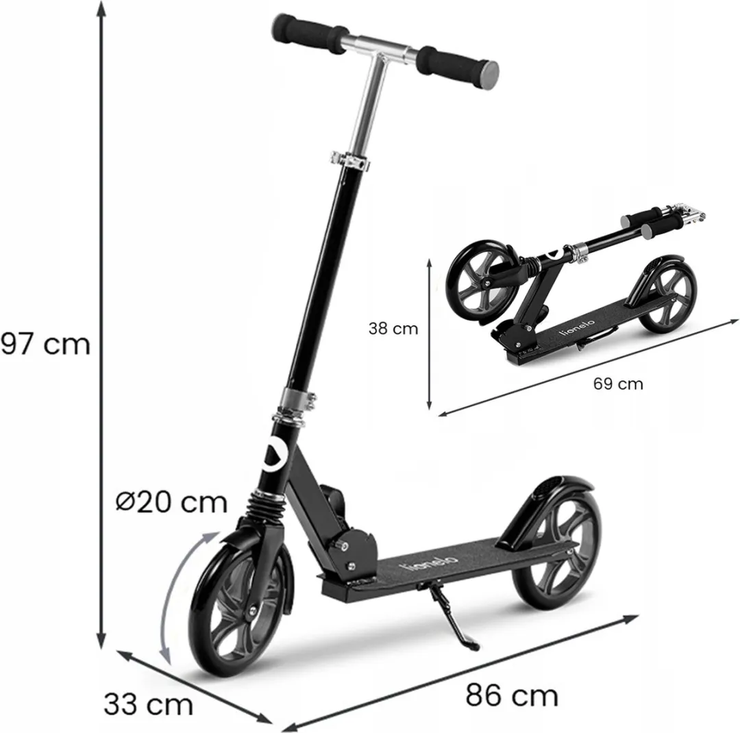 Lionelo Luca Step Opvouwbare Scooter 200mm Oranje/Wit